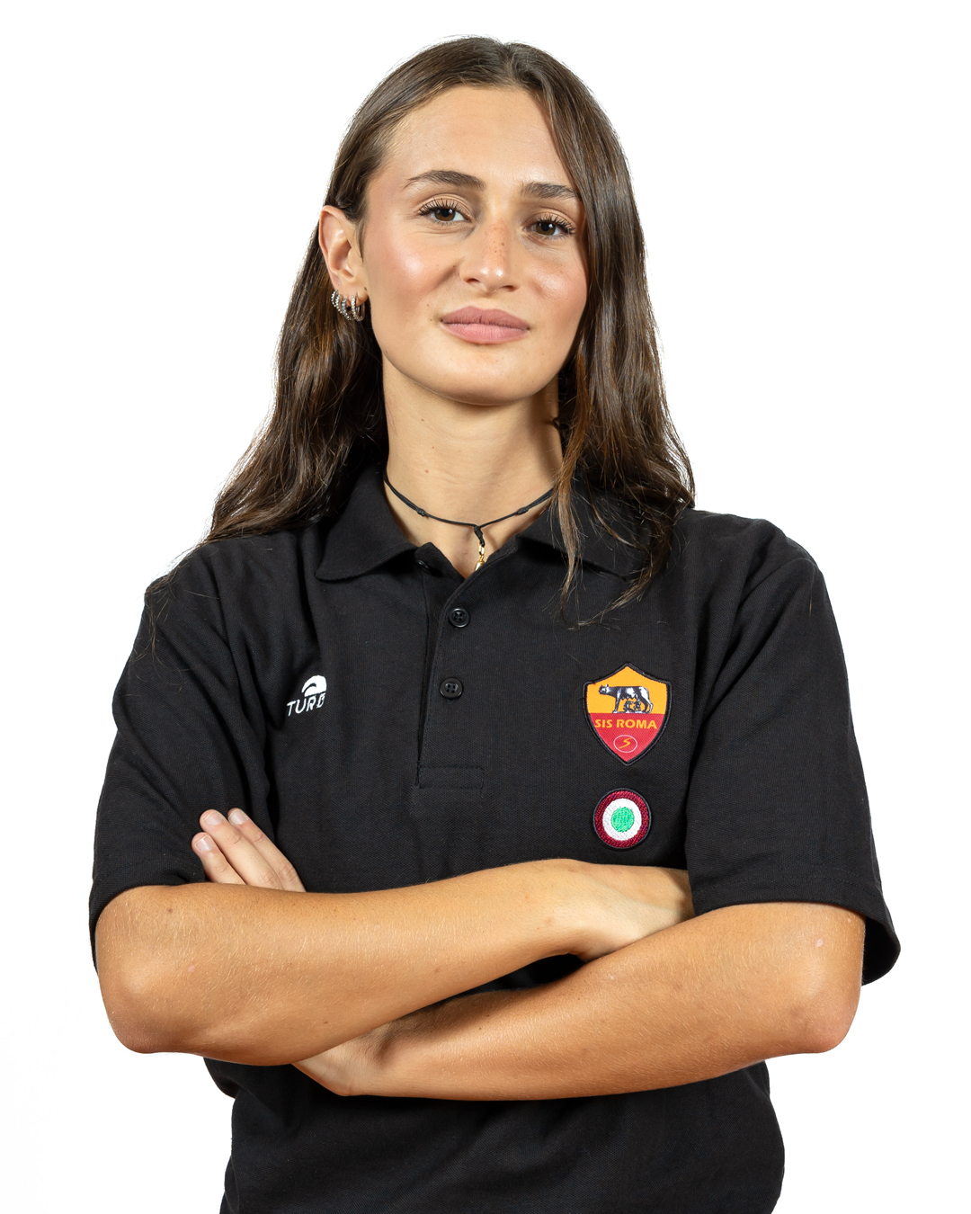 Ritratto di Elena Romeo con la divisa della SIS Roma