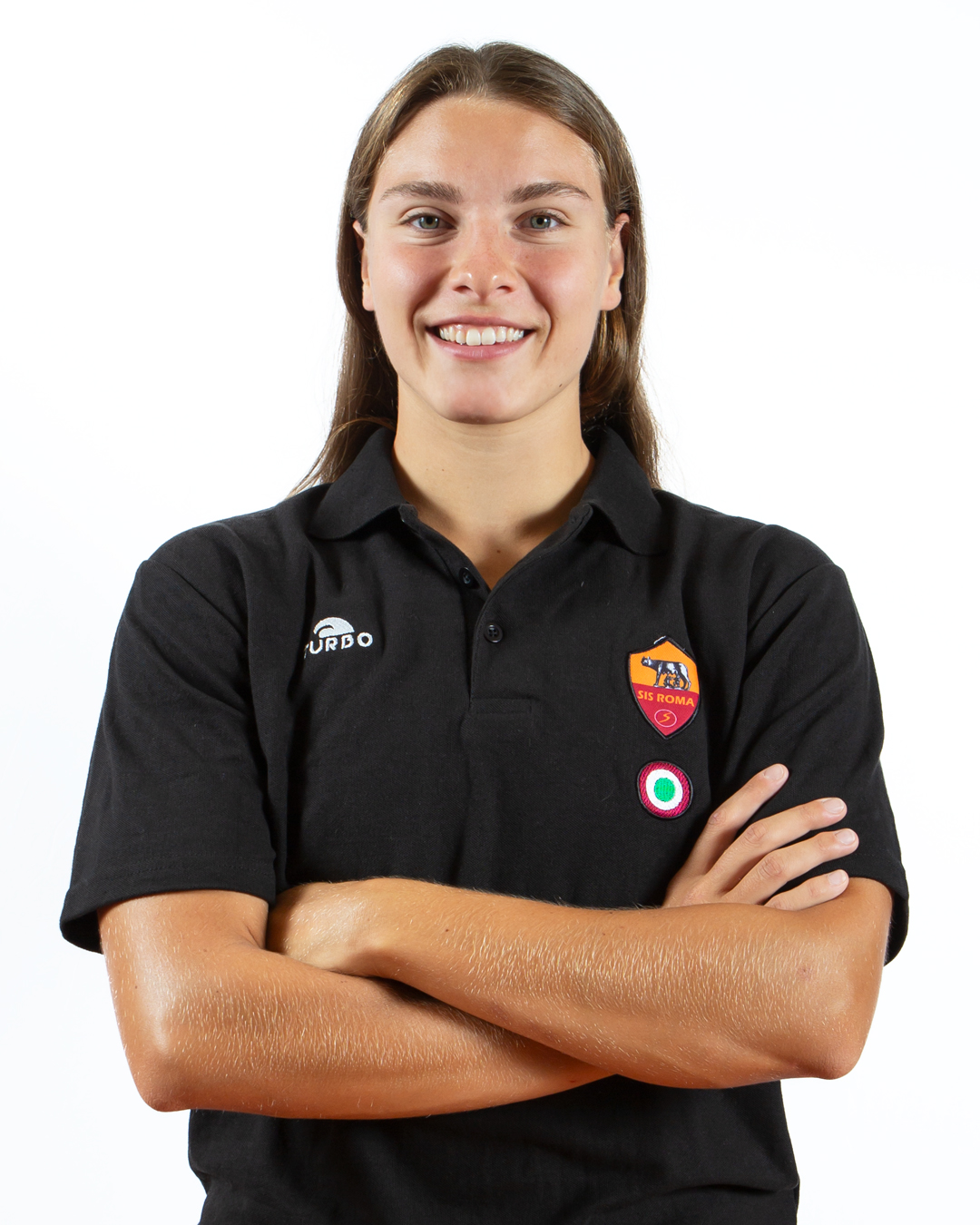 Ritratto di Sara Carosi con la divisa della SIS Roma